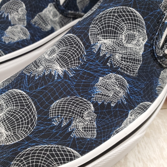 Vans Classic Slip On Wire Frame Skulls - Picture 3 of 9